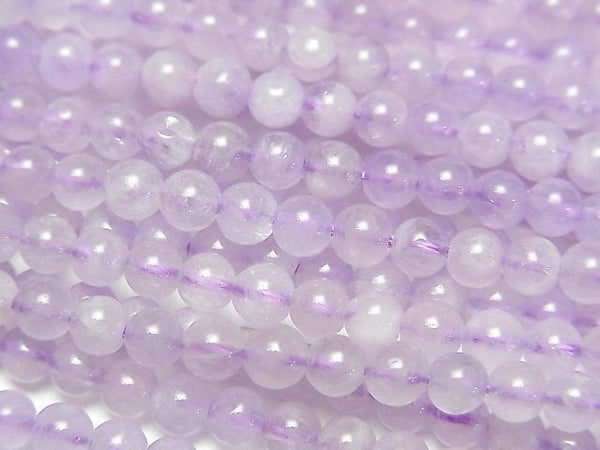 [Video] Lavender Amethyst AA Round 4mm 1strand (aprx.15inch/37cm)