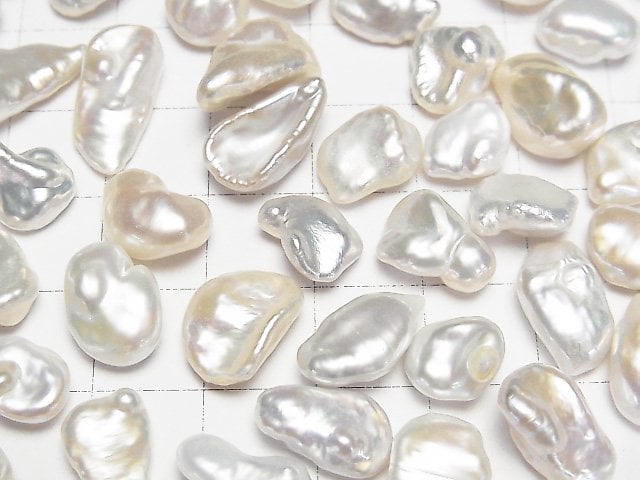 [Video]Fresh Water Pearl AA++ Loose stone Baroque 10-16mm White 10pcs
