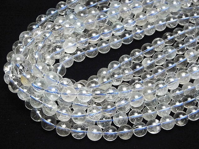 [Video] Natural White Topaz AA++ Round 10mm half or 1strand (aprx.15inch/37cm)