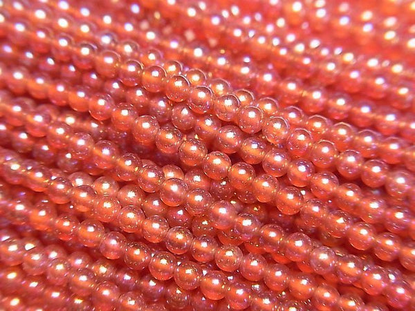 [Video] Flash Red Agate Round 2mm 1strand (aprx.15inch/38cm)