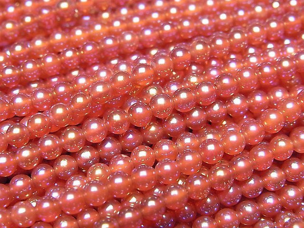[Video] Flash Red Agate Round 3mm 1strand (aprx.15inch/37cm)