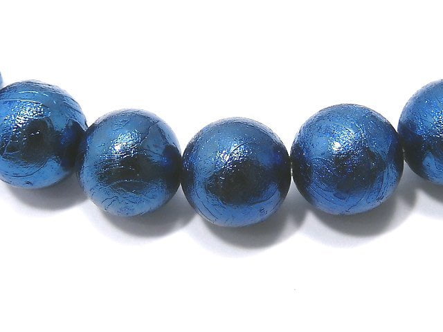 [Video][One of a kind] Meteorite Round 8mm Blue Bracelet NO.2