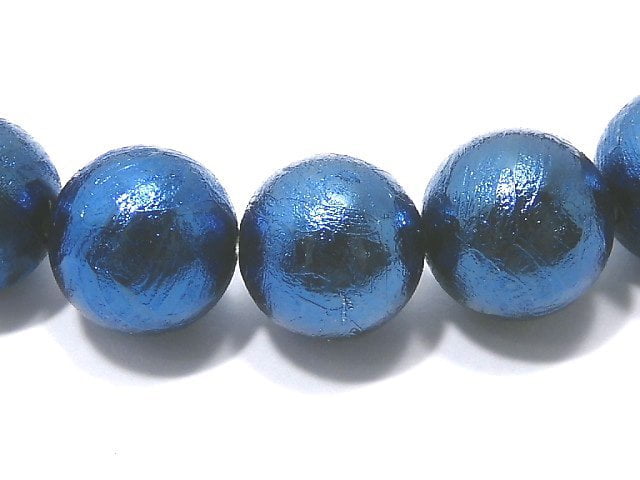[Video][One of a kind] Meteorite Round 8mm Blue Bracelet NO.3