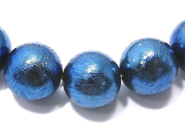[Video][One of a kind] Meteorite Round 10mm Blue Bracelet NO.4