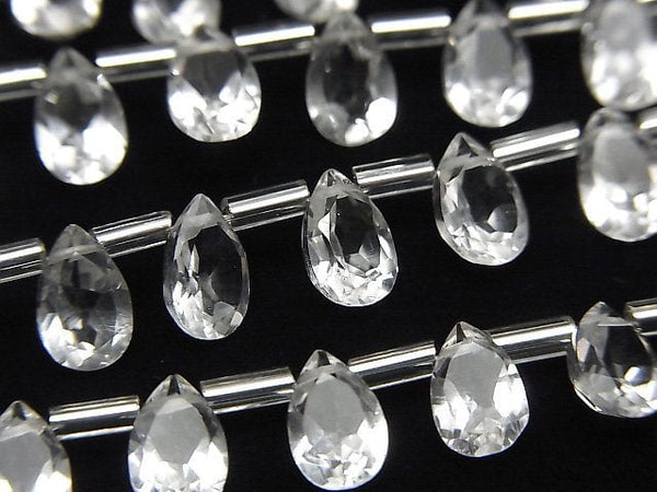[Video]High Quality Crystal AAA Pear shape Faceted 8x5mm half or 1strand (28pcs)