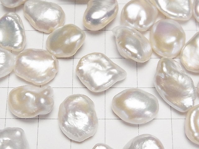 [Video]Fresh Water Pearl AA++ Loose stone Baroque 11-18mm White 3pcs