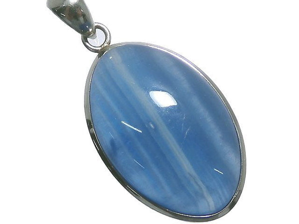 [Video][One of a kind] Natural Blue Calcite AAA Pendant Silver925 NO.3