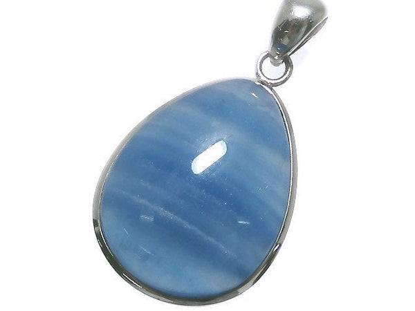 [Video][One of a kind] Natural Blue Calcite AAA Pendant Silver925 NO.5