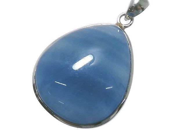 [Video][One of a kind] Natural Blue Calcite AAA Pendant Silver925 NO.7