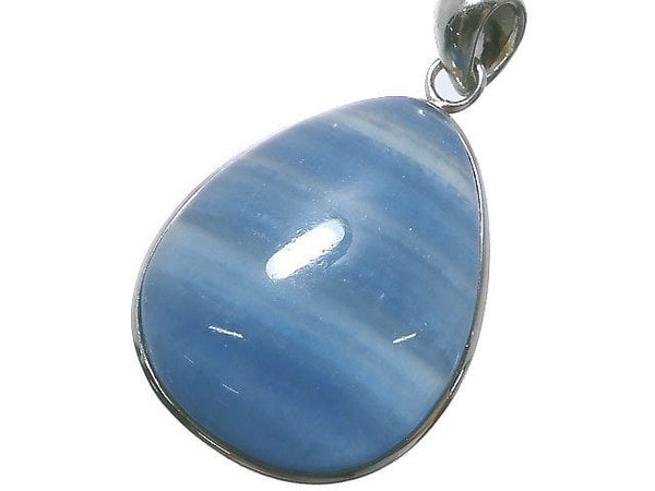 [Video][One of a kind] Natural Blue Calcite AAA Pendant Silver925 NO.8