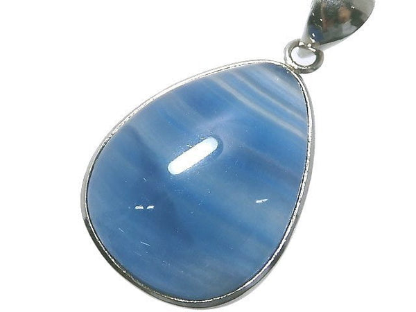 [Video][One of a kind] Natural Blue Calcite AAA Pendant Silver925 NO.10