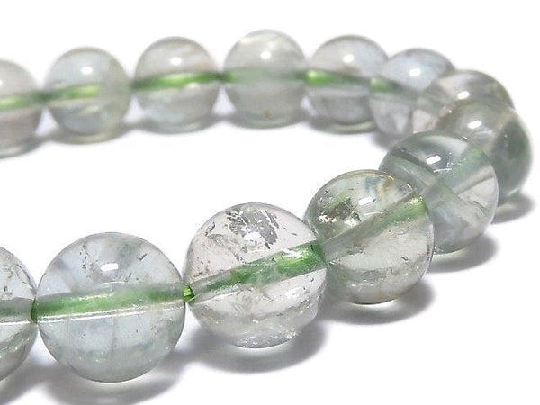 [Video][One of a kind] High Quality Green Sunstone Round 9.5mm Bracelet NO.9