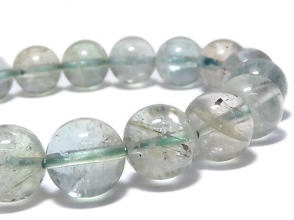 [Video][One of a kind] High Quality Green Sunstone Round 10mm Bracelet NO.11
