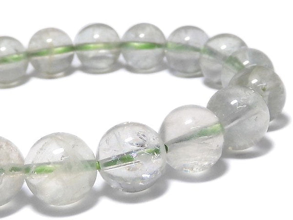 [Video][One of a kind] High Quality Green Sunstone Round 9.5mm Bracelet NO.12