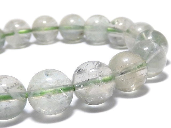 [Video][One of a kind] High Quality Green Sunstone Round 10mm Bracelet NO.14