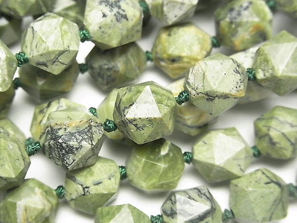 [Video] Green Opal 20Faceted Round 10mm half or 1strand beads (aprx.15inch/37cm)