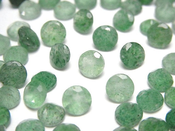 [Video] Green Aventurine AAA- Loose stone Round Faceted 5-6mm 5pcs