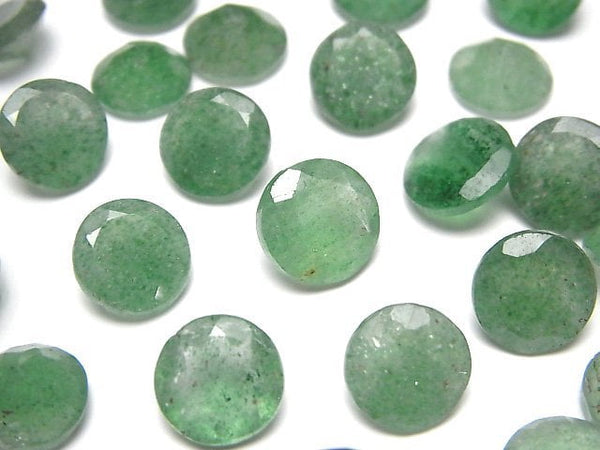 [Video]Green Aventurine AAA- Loose stone Round Faceted 10x10mm 3pcs