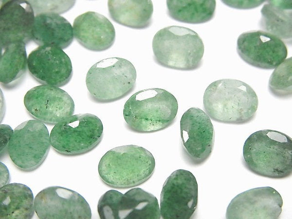 [Video]Green Aventurine AAA- Loose stone Oval Faceted 8x6mm 5pcs