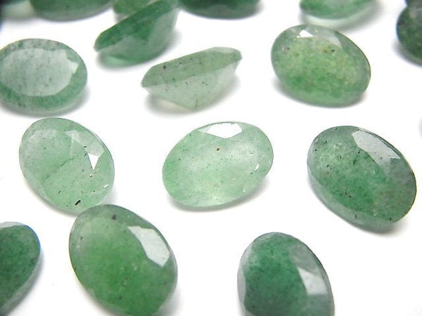 [Video]Green Aventurine AAA- Loose stone Oval Faceted 14x10mm 2pcs