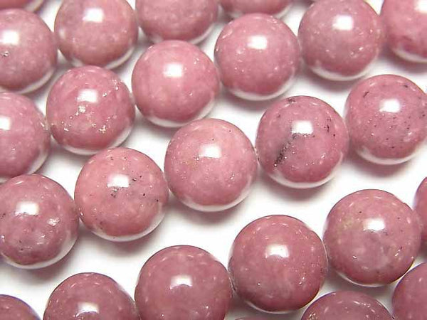 [Video]Rhodonite AA+ Round 10mm 1strand beads (aprx.15inch/38cm)