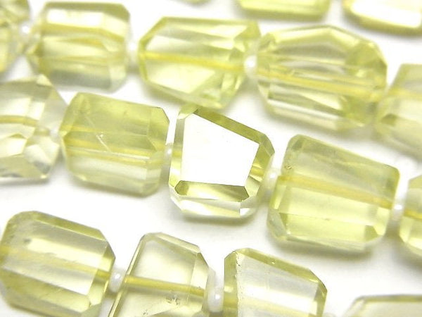[Video]High Quality Lemon Quartz AAA- Faceted Nugget half or 1strand beads (aprx.13inch/32cm)