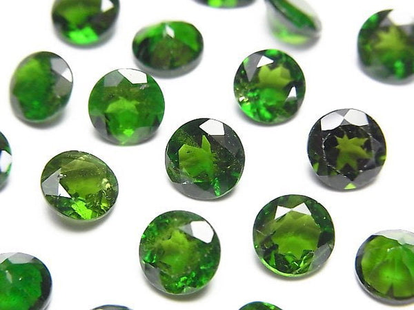 [Video]High Quality Chrome Diopside AAA- Loose stone Round Faceted 7x7mm 1pc