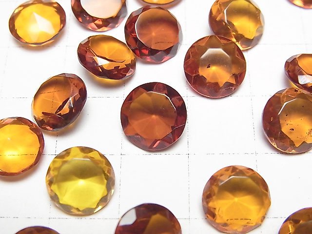 [Video]High Quality Baltic Amber Round Faceted 10x10mm 2pcs