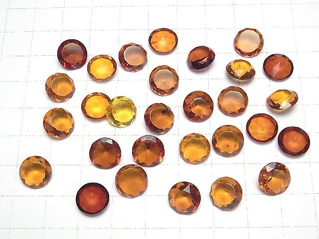 [Video]High Quality Baltic Amber Round Faceted 10x10mm 2pcs