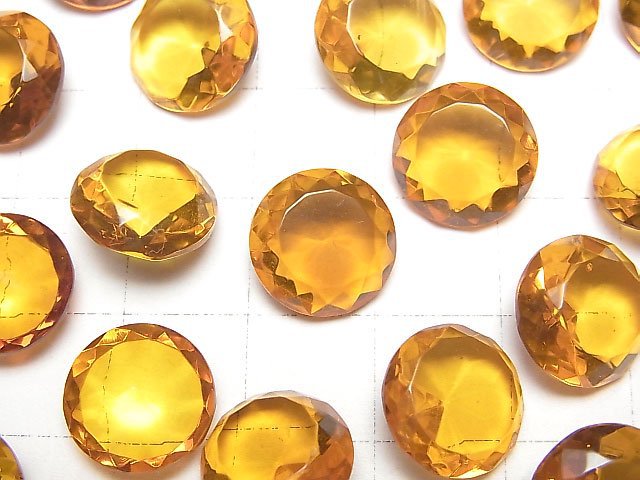 [Video]High Quality Baltic Amber Round Faceted 12x12mm 1pc