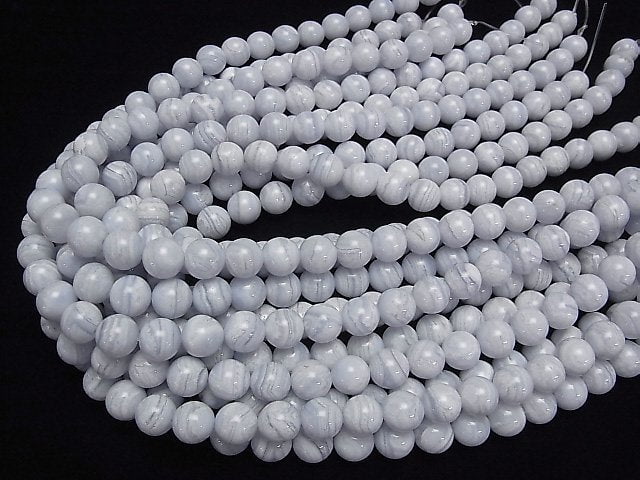[Video]Blue Lace Agate AA+ Round 10mm half or 1strand beads (aprx.15inch/38cm)
