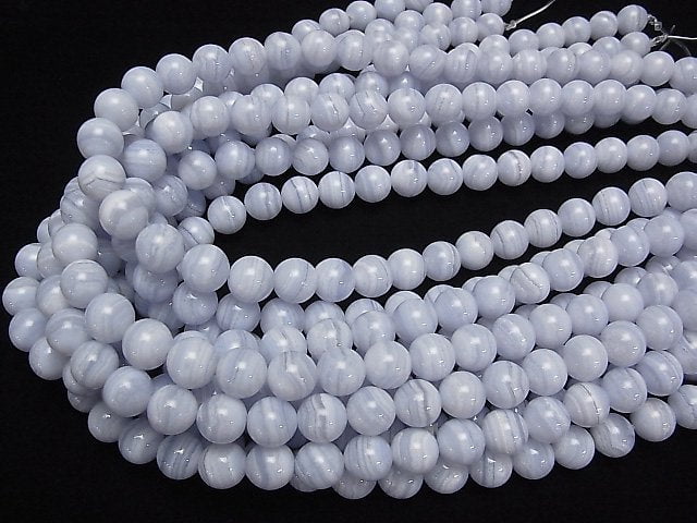 [Video]Blue Lace Agate AA++ Round 10mm half or 1strand beads (aprx.15inch/38cm)
