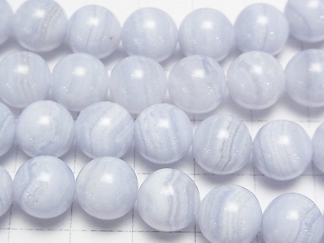 [Video]Blue Lace Agate AAA- Round 10mm half or 1strand beads (aprx.15inch/38cm)