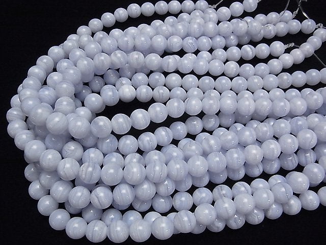 [Video]Blue Lace Agate AAA- Round 10mm half or 1strand beads (aprx.15inch/38cm)