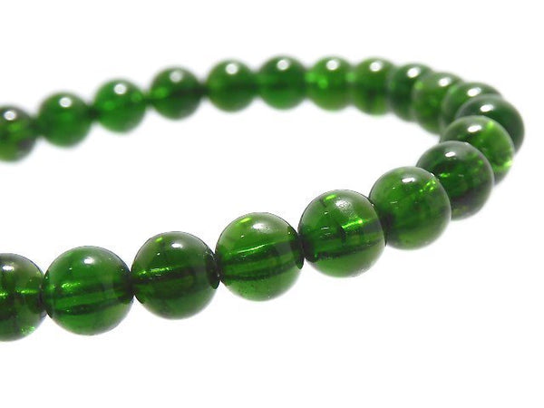 [Video][One of a kind] High Quality Chrome Diopside AAA Round 6mm Bracelet NO.2