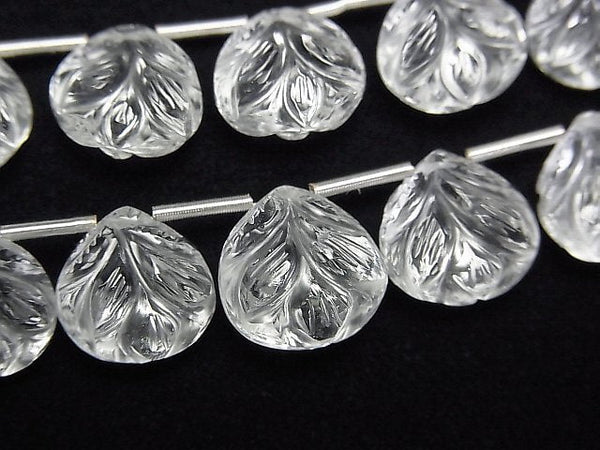 [Video]High Quality Crystal AAA Carved Chestnut 10x10mm 1strand (5pcs )