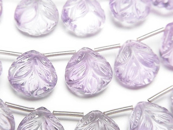 [Video]High Quality Pink Amethyst AAA Carved Chestnut 10x10mm 1strand (5pcs )