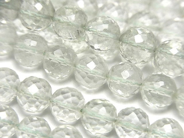 [Video]High Quality Green Amethyst AAA Round cut half or 1strand beads (aprx.14inch/34cm)
