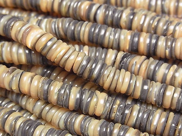 [Video] Abalone Shell Roundel 1strand beads (aprx.15inch/38cm)