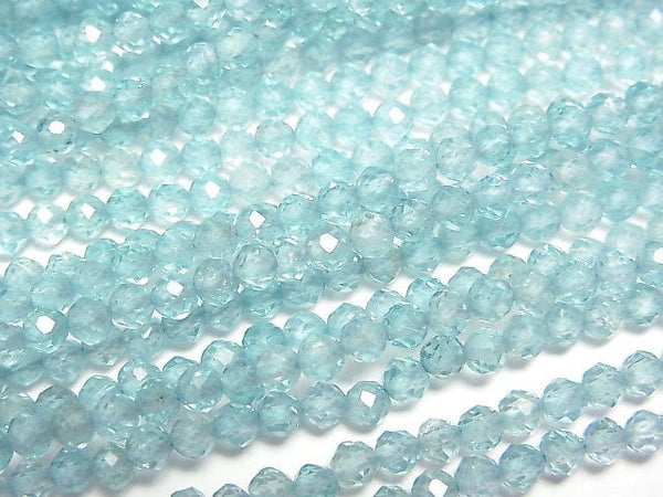 [Video] Apatite AAA- Faceted Round 3mm half or 1strand beads (aprx.15inch/36cm)
