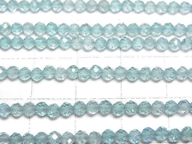 [Video] Apatite AAA- Faceted Round 3mm half or 1strand beads (aprx.15inch/36cm)