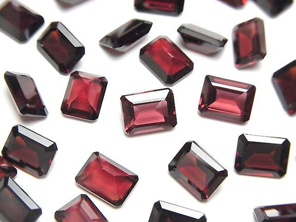 [Video]High Quality Mozambique Garnet AAA Loose stone Rectangle Faceted 8x6mm 4pcs