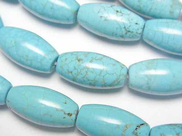 [Video]Magnesite Turquoise Rice 20x10x10mm 1strand beads (aprx.15inch/36cm)