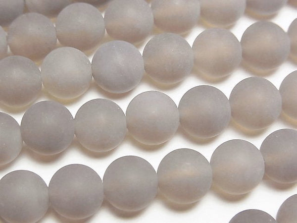 [Video] Frost Gray Onyx Round 8mm 1strand beads (aprx.14inch/35cm)