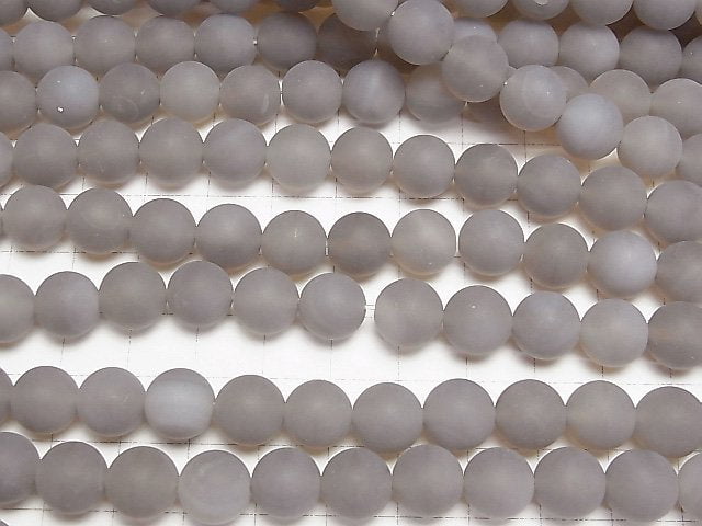 [Video] Frost Gray Onyx Round 10mm 1strand beads (aprx.14inch/35cm)