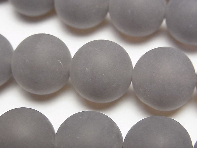 [Video] Frost Gray Onyx Round 14mm 1strand beads (aprx.14inch/35cm)