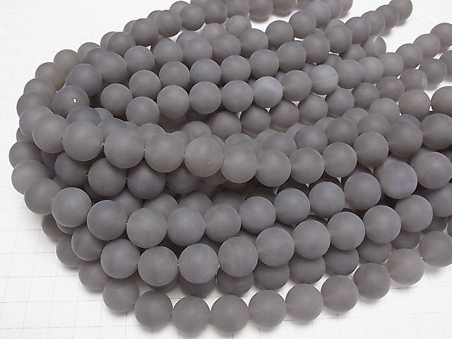 [Video] Frost Gray Onyx Round 14mm 1strand beads (aprx.14inch/35cm)