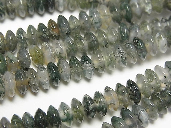 [Video]Moss Agate AAA- Roundel 6x6x2.5mm 1strand beads (aprx.15inch/36cm)