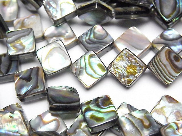 [Video] Abalone Shell Diamond 10x10mm half or 1strand beads (aprx.15inch/38cm)