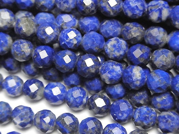 [Video]Lapislazuli AA+ Faceted Round 6mm 1strand beads (aprx.15inch/36cm)